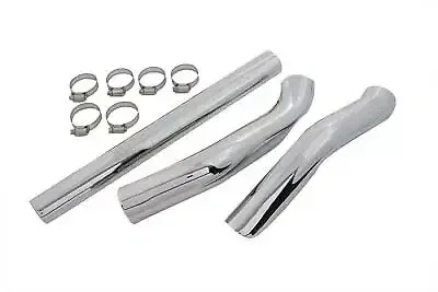 2 Into 1 Exhaust Heat Shield Set for Harley Davidson by V-Twin
