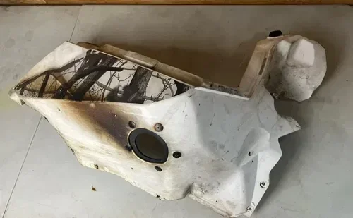 2017 Arctic Cat ZR 9000 Limited Right Side Orange Camo Fender Side Skid Plate