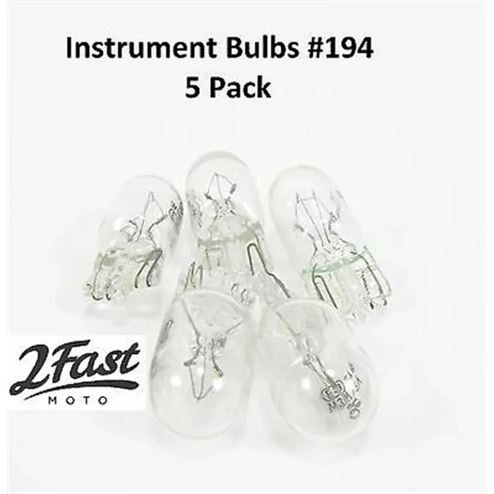 2FastMoto 194 T10 Instrument Bulb 12 Volt 3 Watt – 5/Pack [MPN: 34907-kw3-00]