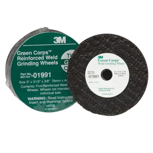 3M Green Corps Reinforced Weld Grinding Wheel – 01991