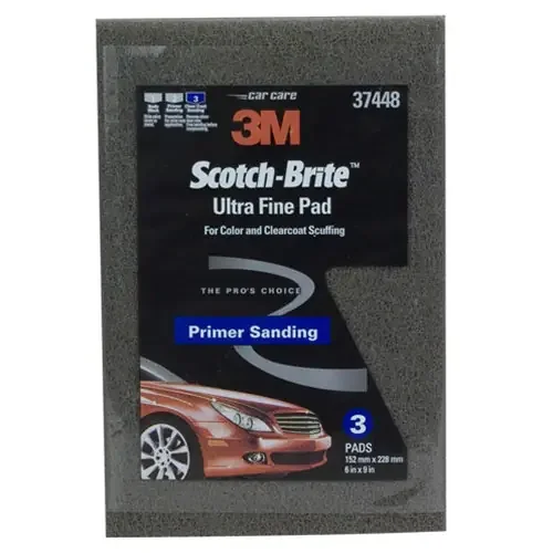 3M Scotch-Brite Ultra Fine Hand Pad Gray, 6″ x 9″, 3 pads/pack – 37448