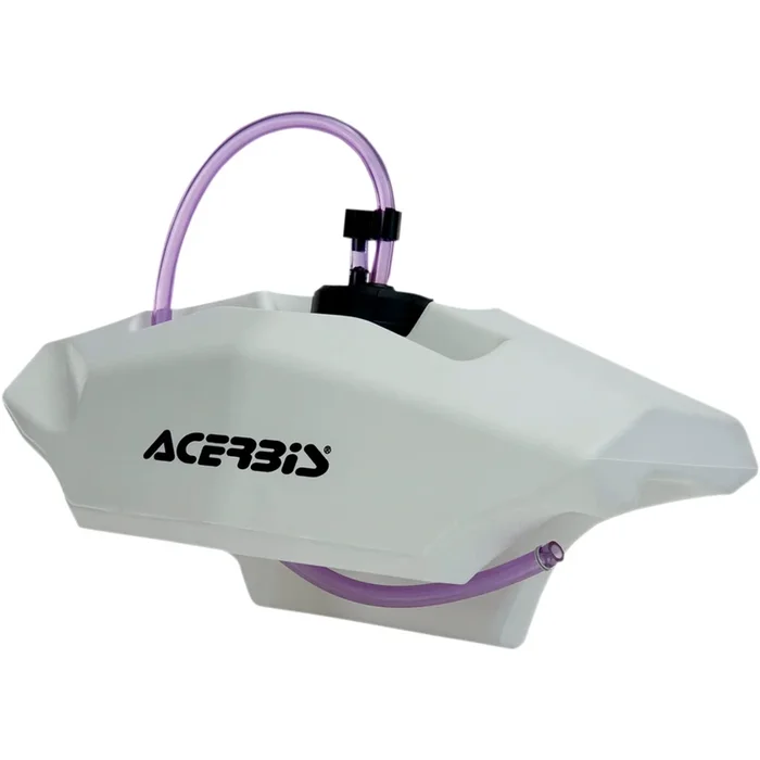 ACERBIS 0701-0709 2300330002 Handlebar Auxiliary Fuel Tank Handlebar Auxiliary Gas Tank – 0.6 Gallon – White