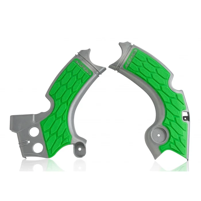 Acerbis X-Grip Frame Guard Silver/Green [MPN: 2657591417]