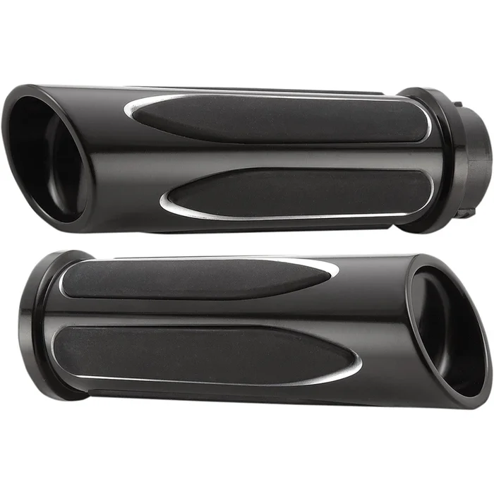 Arlen Ness Black Deep Cut Comfort Grips for Throttle by Wire [MPN: 07-053]