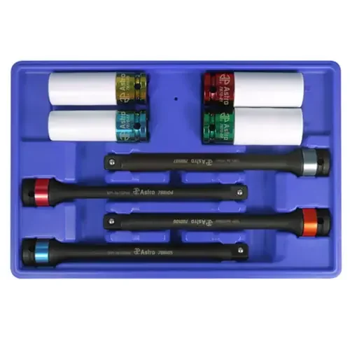 Astro Pneumatic 8-pc. Torque Limiting Extension & Protective Impact Socket Combo Set – 78818