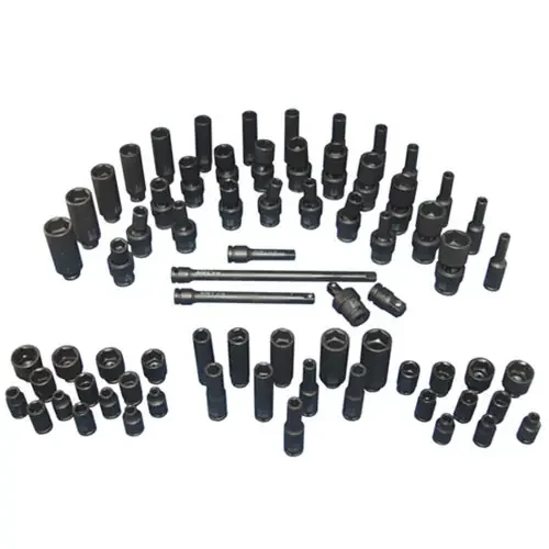 ATD Tools 71 Pc. 1&sol;4″ Dr. SAE & Metric Impact Socket Set – 2271