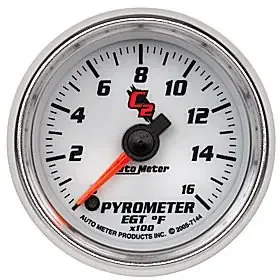 Auto Meter 7144 C2 Series 2 1/16″ (52.4mm) 0-1600 deg. F Electric Pyrometer Gauge (EGT)