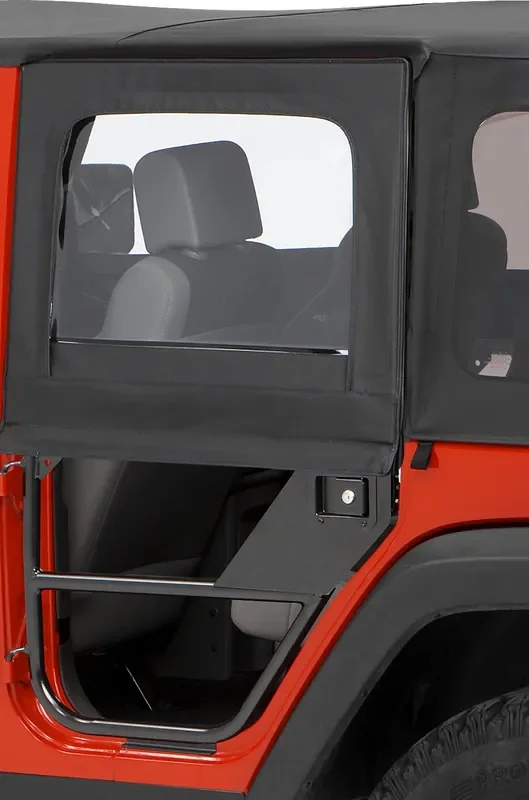 Bestop 51806-35 HighRock 4×4 Element Rear Upper Doors in Black Diamond for 07-18 Jeep Wrangler Unlimited JK 4 Door