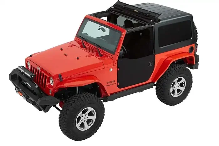 Bestop 53040-35 Front Half Doors in Black Diamond for 07-18 Jeep Wrangler JK