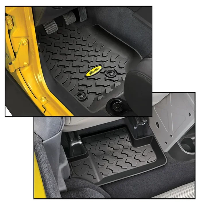 Bestop Front & Rear Floor Liners for 07-16 Jeep Wrangler JK 2 Door