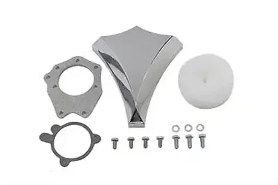 Diamond Air Cleaner Chrome Billet for Harley Davidson by V-Twin for S&E Carb