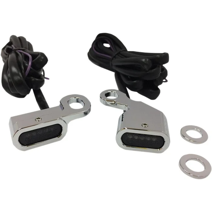 Drag Specialties LED Handlebar Marker Lights – Chrome/Smoke [MPN: 2040-2133]