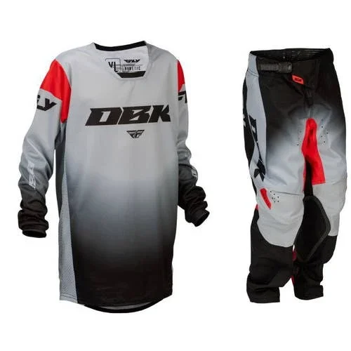 Fly Racing Youth Kinetic DBK Gear Combo – Grey/Black/Red
