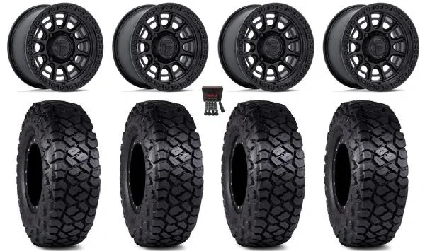 Fuel Cycle 15″ Wheels Black +38mm 32″ Intersect Tires Polaris RZR XP 1000 / PRO XP / Ranger XP 900/1000