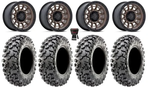 Fuel Cycle 15″ Wheels Bronze +10mm 30″ Carnivore R/T Tires Polaris RZR XP 1000 / PRO XP / Ranger XP 900/1000