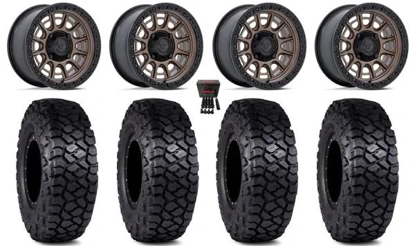 Fuel Cycle 15″ Wheels Bronze +10mm 30″ Intersect Tires Polaris RZR XP 1000 / PRO XP / Ranger XP 900/1000