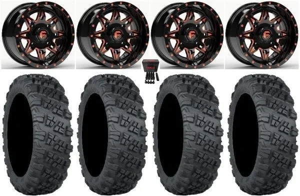Fuel Lethal 14″ Wheels Orange 30″ Versa Cross V3 Tires Polaris RZR XP 1000 / PRO XP / Ranger XP 900/1000