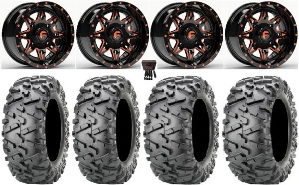 Fuel Lethal Orange 14″ Wheels 26″ BigHorn 2.0 Tires Polaris Sportsman / RZR / Ranger