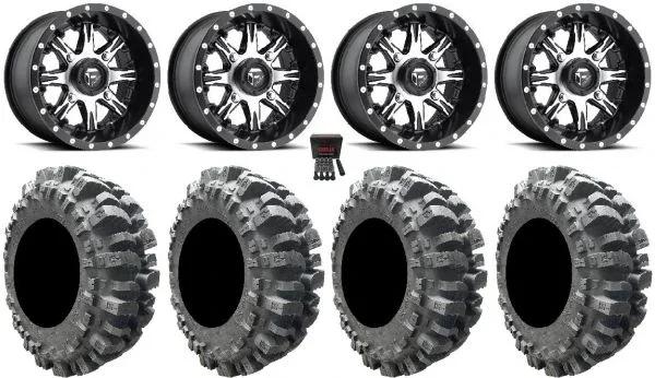Fuel Nutz Black 14″ Wheels 27″ Bogger Tires Polaris RZR XP 1000 / PRO XP / Ranger XP 900/1000