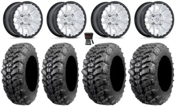 Fuel Piston 15″ Wheels Machined +10mm 35″ Sniper 920 Tires Polaris Sportsman / RZR / Ranger