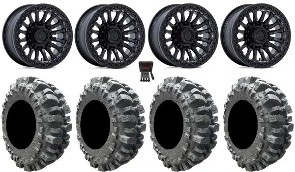 Fuel Rincon Bdlk 15″ Wheels Bk 31″ Bogger Tires Polaris RZR XP 1000 / PRO XP / Ranger XP 900/1000