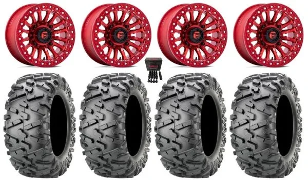 Fuel Rincon Bdlk 15″ Wheels Red 30″ BigHorn 2.0 Tires Can-Am Maverick X3 / Honda Pioneer 1000 / Talon