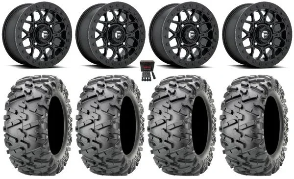 Fuel Tech Beadlock 15″ Wheels Bk 30″ BigHorn 2.0 Tires Can-Am Maverick X3 / Honda Pioneer 1000 / Talon