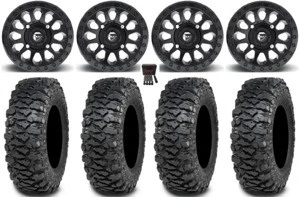 Fuel Vector 14″ Wheels MB 28″ Savage XT Tires Sportsman 550 850 1000