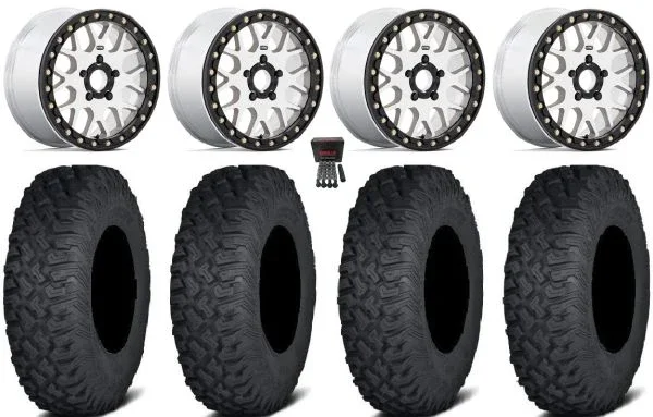 Grenade KS235 Bdlk 15″ Wheels Mh 32″ Coyote Tires CFMoto UForce U10 Pro / U10 XL Pro / ZForce Z10 / Z10-4