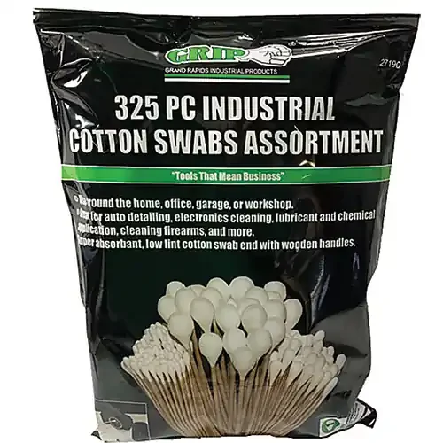 Grip 325-Piece Industrial Cotton Swabs Assortment