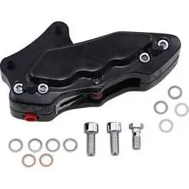 Hawg Halters Black 6-Piston Front Brake Caliper 13″ Rotors Indian Touring 14-20