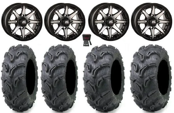 High Lifter HL10 12″ Wheels Machined 26″ Zilla Tires Honda Foreman Rancher SRA