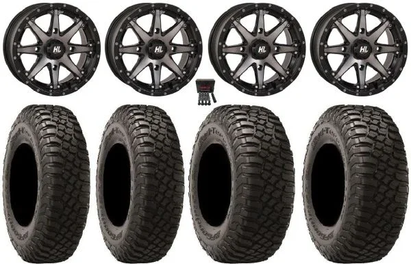 High Lifter HL10 14″ Wheels Smoke 29″ BFG KM3 Tires Polaris Sportsman / RZR / Ranger