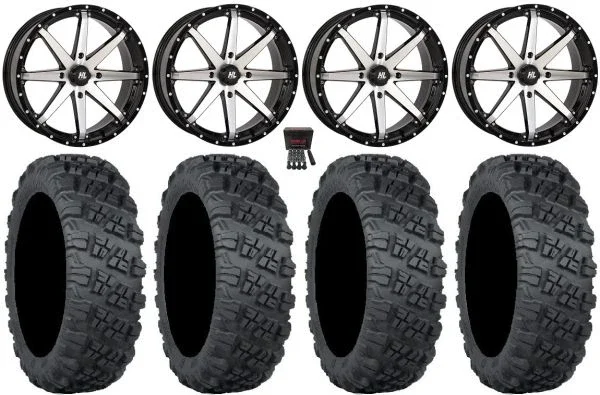 High Lifter HL10 20″ Wheels Machined 33″ Versa Cross V3 Tires Polaris Sportsman / RZR / Ranger