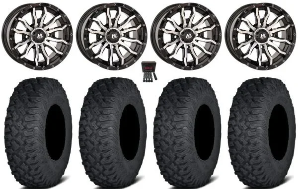High Lifter HL21 14″ Wheels Machined 30″ Coyote Tires Polaris RZR XP 1000 / PRO XP / Ranger XP 900/1K