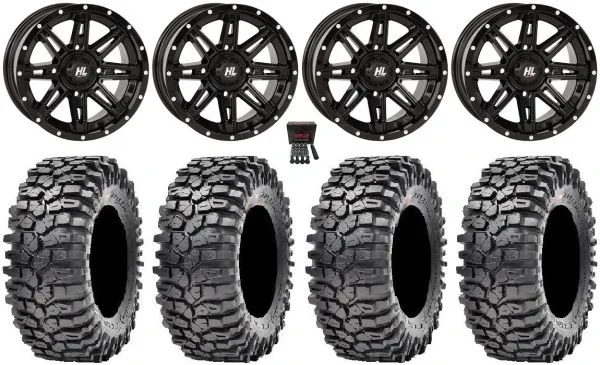 High Lifter HL22 14″ Wheels Black 35″ Roxxzilla Tires Polaris Sportsman / RZR / Ranger