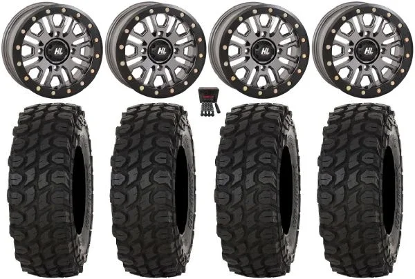High Lifter HL23 Bdlk 14″ Wheels Gm 28″ XComp ATR Tires Sportsman 550 850 1000