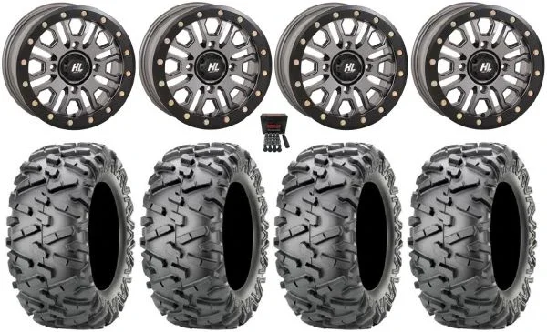 High Lifter HL23 Beadlock 15″ Wheels Gm 30″ BigHorn 2.0 Tires Can-Am Commander Maverick Renegade Outlander Defender