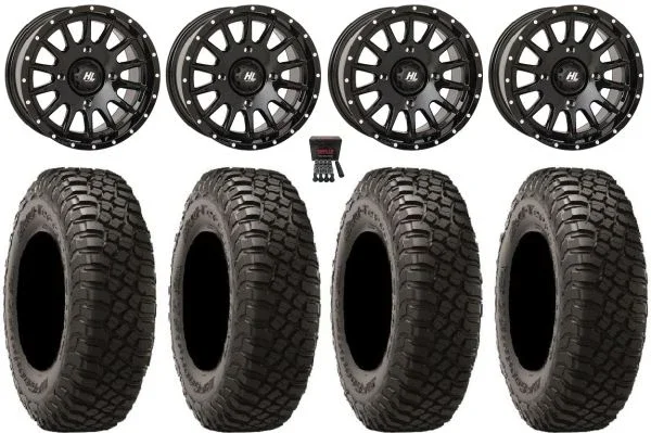High Lifter HL25 15″ Wheels Bk 30″ BFG KM3 Tires Can-Am Commander Maverick Renegade Outlander Defender