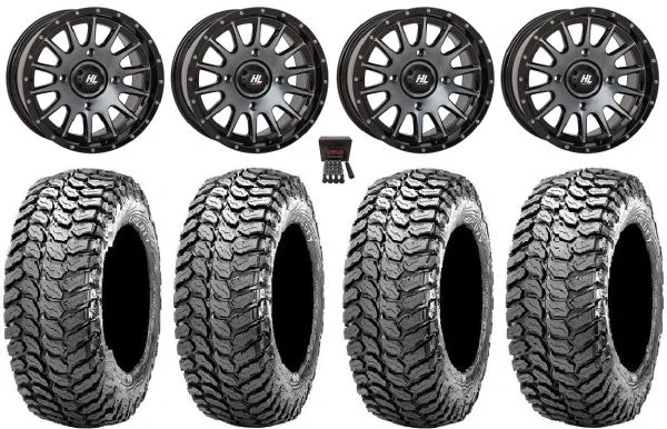 High Lifter HL25 15″ Wheels Dt 29″ Liberty Tires Kawasaki Mule Pro FXT KRX / Yamaha Wolverine RMAX / YXZ 2019+
