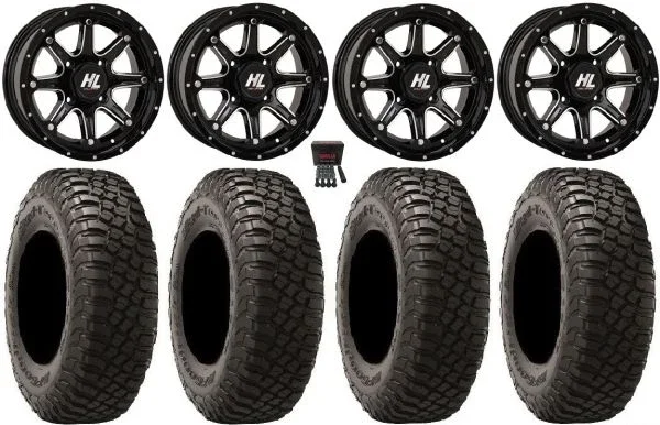 High Lifter HL4 14″ Wheels Machined 32″ BFG KM3 Tires Polaris RZR XP 1000 / PRO XP / Ranger XP 900/1000