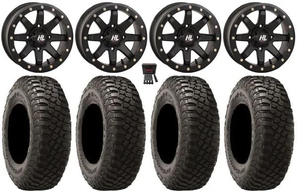 High Lifter HL9 Beadlock 14″ Wheels Bk 30″ BFG KM3 Tires Polaris Sportsman / RZR / Ranger