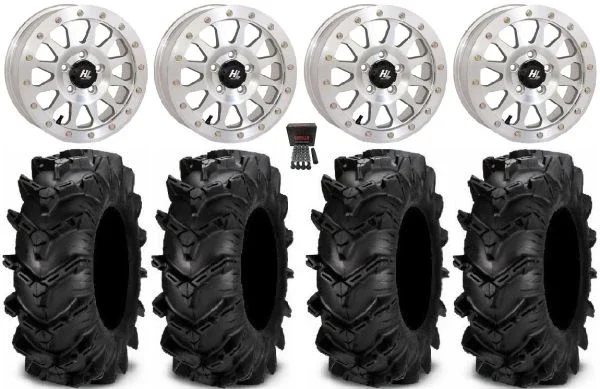 High Lifter HLA1 Bdlk 15″ Wheels Mh 32″ Cryptid Tires Polaris RZR Turbo R & Pro R Ranger 1500 Xpedition