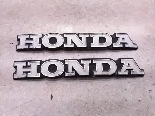 Honda 350 SL SL350 Moto Sport OEM Gas Fuel Tank Emblem Pair 1972 VTG ANX-B225