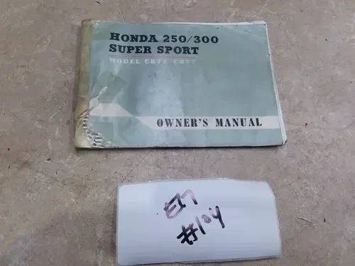 Honda CB72 CB77 Original Owners Manual 1960s #104 ANX ARP E17