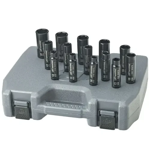 Ingersoll Rand 14 Piece Laser Etched 1/2″ Deep Drive Metric Socket Set