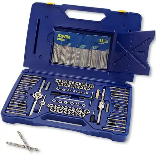 Irwin 117pc. Fractional/Metric Tap, Die & Drill Bit Deluxe Set – 26377