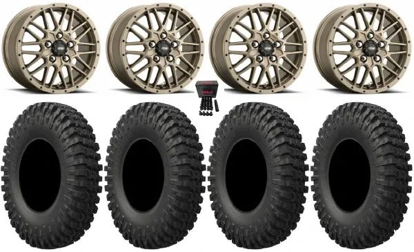 ITP Hurricane 15″ Wheels Bronze 37″ MotoCrusher Tires CFMoto UForce U10 Pro / U10 XL Pro / ZForce Z10 / Z10-4