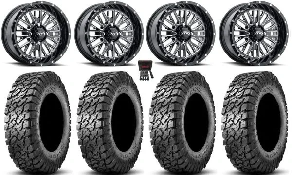 ITP Momentum 14″ Wheels Milled 32″ Predator Tires Can-Am Maverick X3 / Honda Pioneer 1000 / Talon