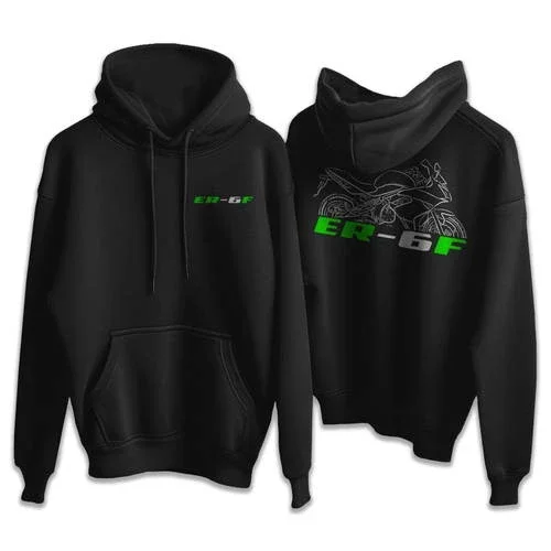 Kawasaki ER-6F 2009-2011 Hoodie, Motorcycle Hoodie Pullover for Riders